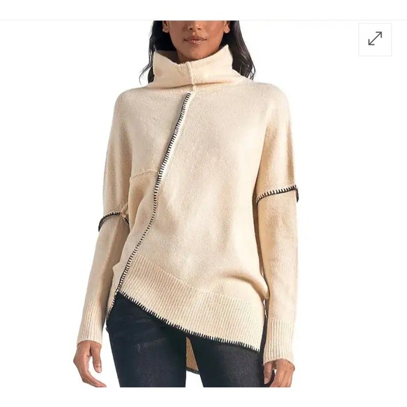 Sweaters - Bke elan asymmetrical Turtleneck sweater small soft quiet luxery